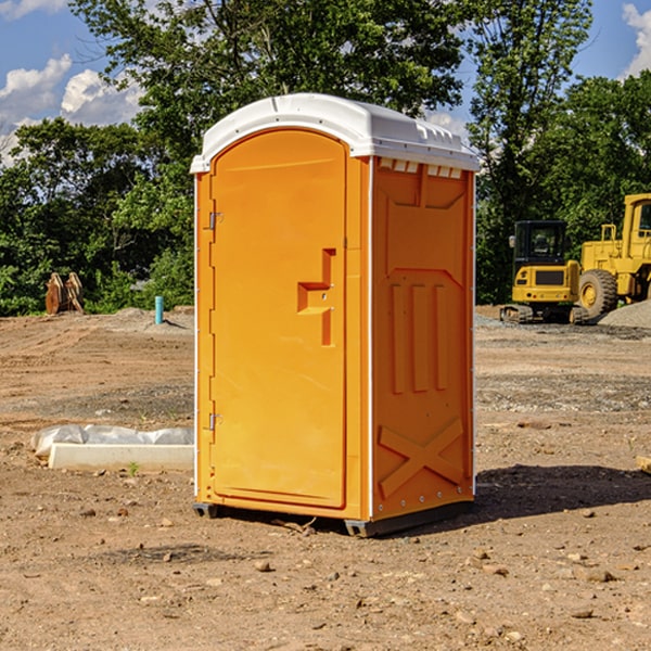 how often are the portable restrooms cleaned and serviced during a rental period in Loghill Village Colorado